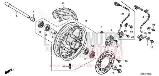 ROUE AVANT FJS600AB de 2011